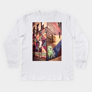 SoHo NYC Graffiti Street Art Kids Long Sleeve T-Shirt